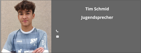 Tim Schmid Jugendsprecher  	 